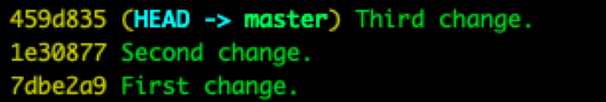 git log --oneline